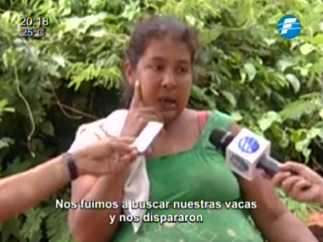 María Gloria González afirma que fue torturada por la Fuerza de Tarea Conjunta. Foto: Captura de pantalla Telefuturo. 