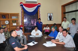 Autoridades durante la reunión en el despacho del gobernador/Foto Gob. Concepción