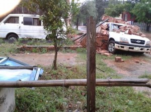 En la ciudad de Loreto también causó este tipo de daños. Foto de Facebook