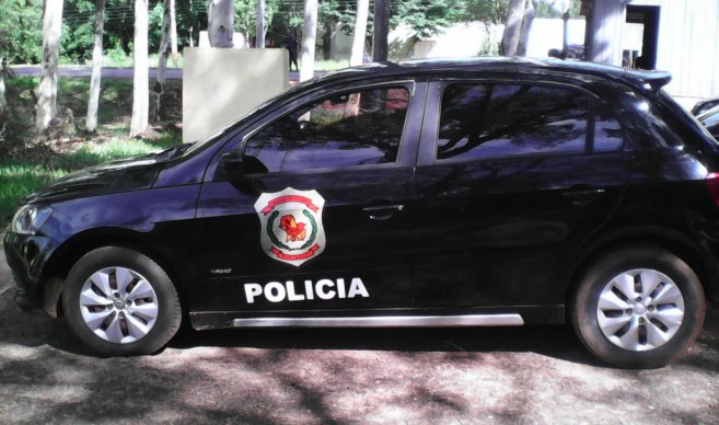 Agentes de Yby Yaú cuentan con un nuevo automóvil para realizar patrullas. Foto: Carlos Escobar.