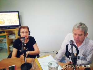 Jorge Zarza y Marta Bareiro en los estudios de Radio Regional
