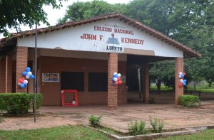 Este pabellón solo sirve para adorno de bienvenida. Es uno de los tres clausurados