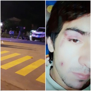El joven agredido