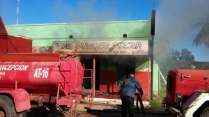 El fuego fue controlado por los bomberos voluntarios de la ciudad de Concepción 