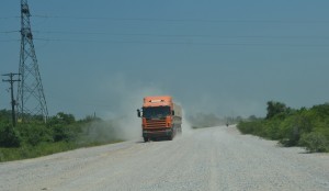 Lugar. Este es el sector caminero en el que el MOPC anuncia la colocación del asfaltado.