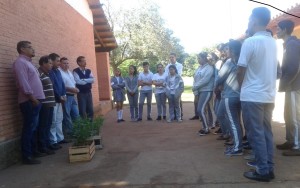 Entrega de arbolitos a escuela