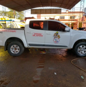La camioneta donada
