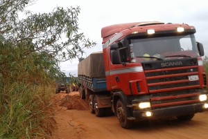 El camino es solo transitable en época de poca lluvia