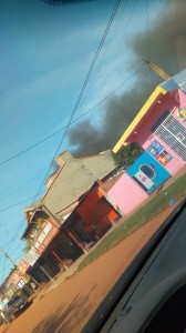 El local incendiado