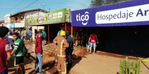 El local incendiado