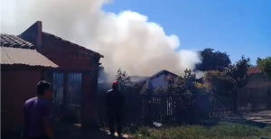 El fuego consumió totalmente la vivienda 