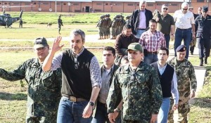 El presidente durante su visita 