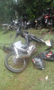 En estas condiciones quedo la motocicleta de la victima