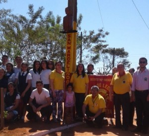 El monumento instalado en horqueta/ Foto Freddy Rojas/ABC