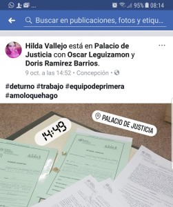 La publicación que hizo la jueza