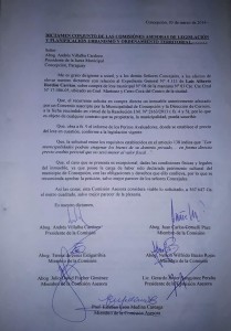 El documento donde aprueban la venta 