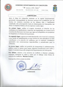 El comunicado 