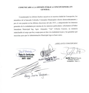 El comunicado 