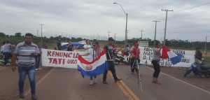 Cierre de ruta Cnel. Rafael Franco.