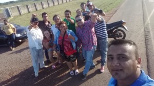 Los manifestantes celebrando la libertad de sus compañeros