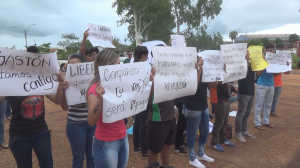 Los universitarios exigiendo la libertad de Mario Gaston