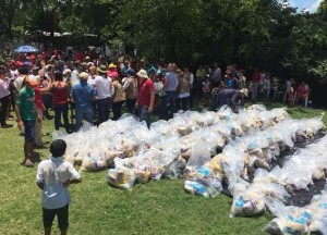 Más de 500 familias recibieron los víveres