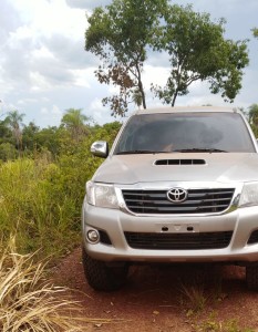 La droga fue abandonada en esta camioneta 