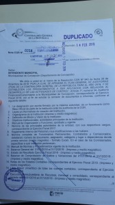 La nota enviada por Contraloría 