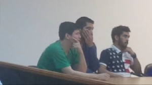 Los acusados durante el juicio oral 