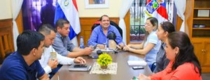 La reunión con el Gobernador:  Foto Gobernación de Concepción 