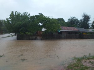 Cubierta. Una gran parte de Paso Barreto quedó anegada.