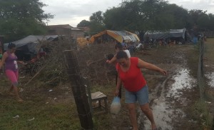 Ambiente infrahumano en el campamento