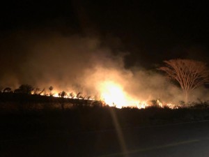 Así se veía el fuego en Santa Rita