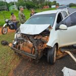 Accidente de tránsito en Yby Yaú: Choque entre automóvil y ómnibus deja un herido