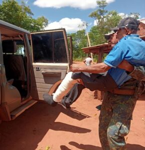 FTC brinda asistencia médica y evacúa a un poblador de Sanja Morotí