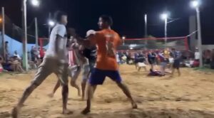 Pelea interrumpió un desafío de piki vóley en el barrio Primavera de Concepción