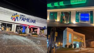Peligrosa gavilla asalta con explosivos tres bancos y una casa de cambios en Santa Rita