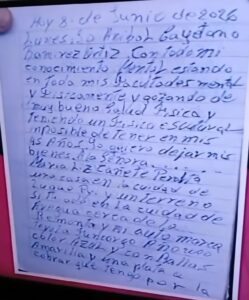 Caso San Blas: agresor tenía una carta dirigida a la víctima