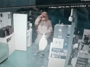 Delincuente ingresó a local de electrodomésticos y robó un parlante valuado en más de G. 2 millones