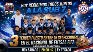 Concepción Sub 7 sube al podio en el Nacional de Futsal FIFA