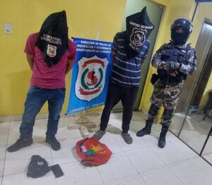 Aprehenden a dos hombres con más de 100 gramos de supuesta marihuana en Horqueta