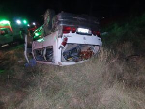 Tragedia en la PY05: mujer muere tras vuelco de ambulancia que trasladaba el féretro de su madre