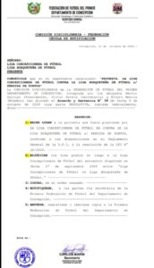 La Liga Concepcionera ganó la protesta contra Horqueta y recupera los tres puntos