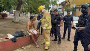 Hombre herido causó disturbios en la plaza Pinedo de Concepción